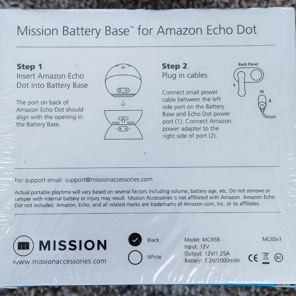 [New] Mission Battery Base‎ for Amazon Echo Dot (4th Gen) - Picture 4 of 6